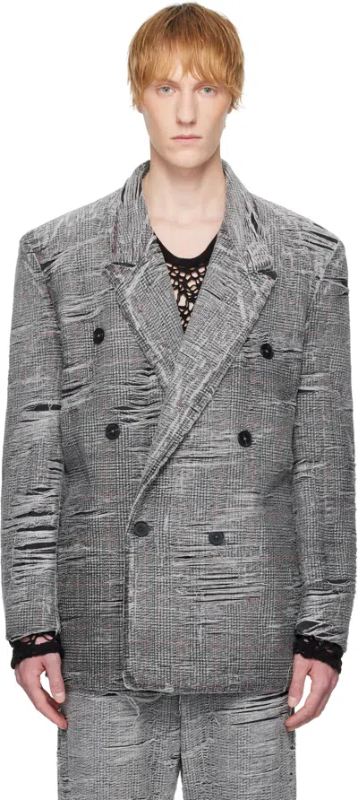 Diesel Gray D-pekka-fsg Denim Blazer In E7240