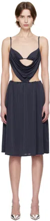 Diesel Gray D-showomen Midi Dress In 81e