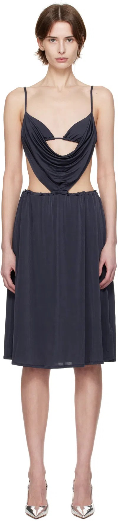 DIESEL GRAY D-SHOWOMEN MIDI DRESS