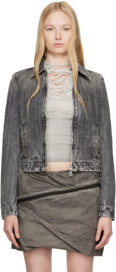 DIESEL GRAY DE-CORB DENIM JACKET