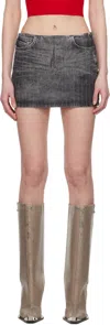 Diesel Gray De-pra-mini-s3 Denim Miniskirt In 02