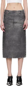 Diesel Gray De-pra-s4 Midi Skirt In 02