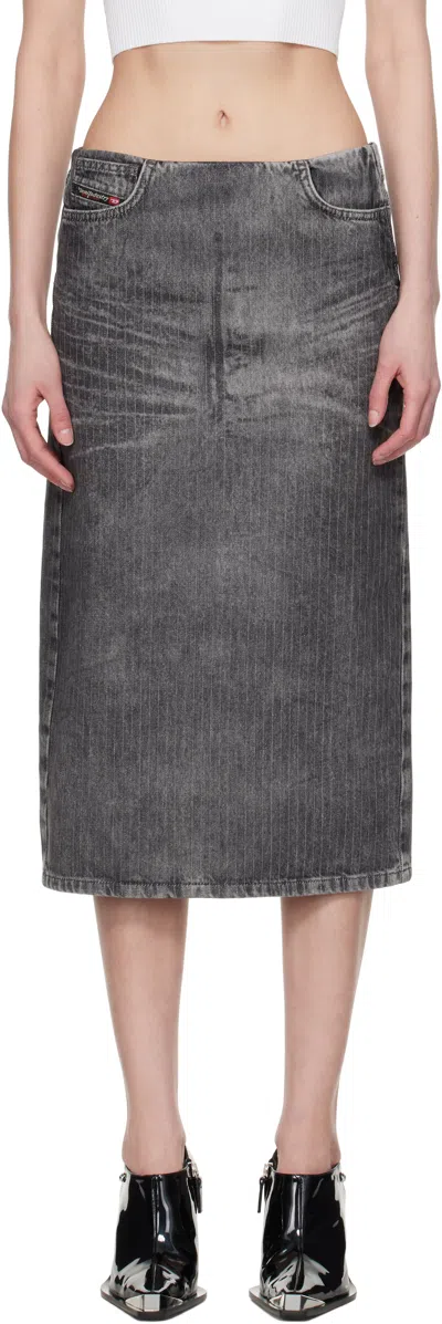 Diesel Gray De-pra-s4 Midi Skirt In 02