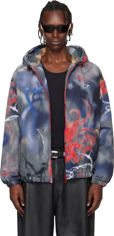 Diesel Gray J-mirr Jacket In Multi