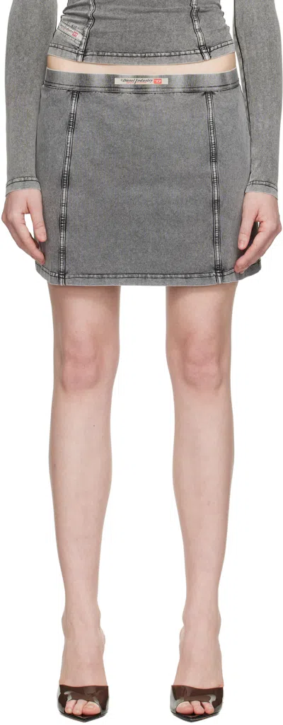 Diesel Gray O-allegra-mini Miniskirt In 02b
