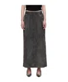 Diesel Gray O-hazel-q2 Denim Maxi Skirt In Black