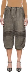 Diesel Gray P-dayetz-short-fem-q3 Trousers In 93r