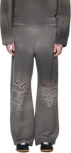 Diesel Grey Stretch Cotton Blend P-percy Joggers In 9aw