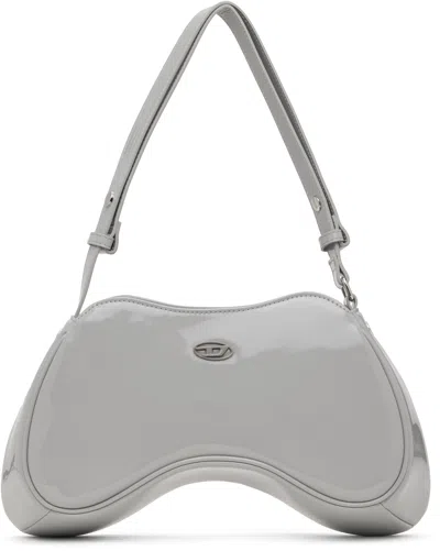 Diesel Gray Play Shoulder Bag In T8060