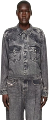 Diesel Gray S-gils-dnm Shirt In 02 Grey