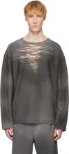 Diesel Felpa S-ruben In Misto Cotone Stretch Grigio Uomo In 9aw