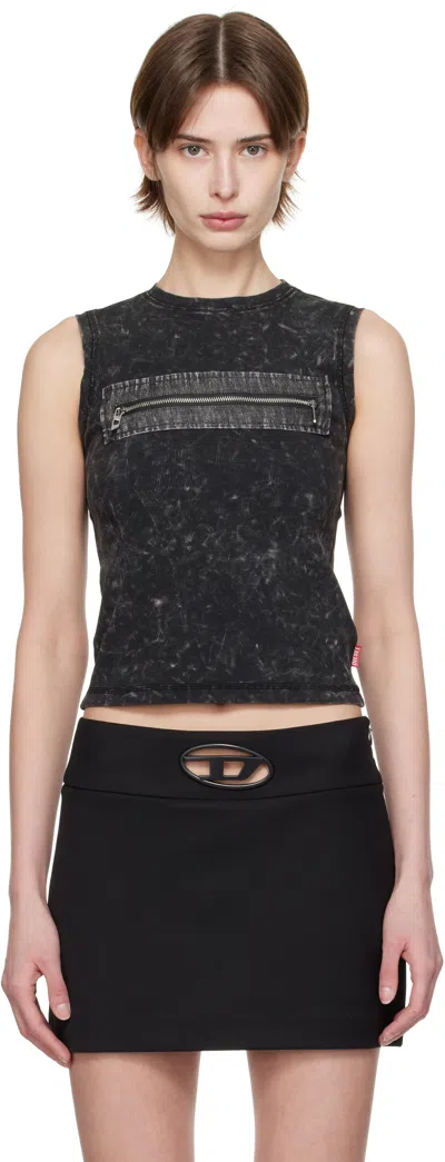 Diesel Gray T-arted Tank Top In 900