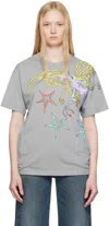 Diesel Gray T-buxt-q1 T-shirt In 9du