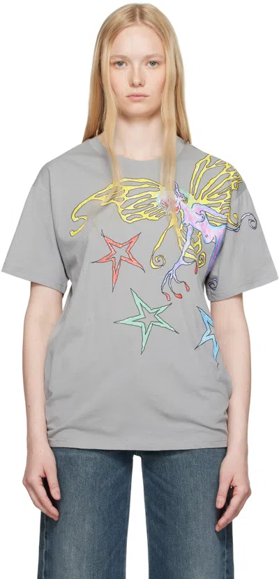 Diesel Gray T-buxt-q1 T-shirt In 9du