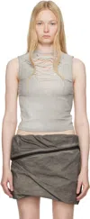 Diesel T-yasmina Distressed Tank Top In 97c