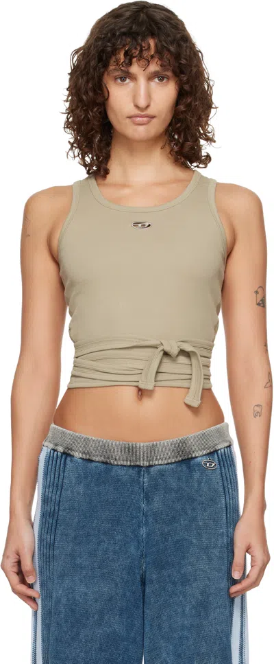 Diesel Gray Wrap-around Crop Tank Top