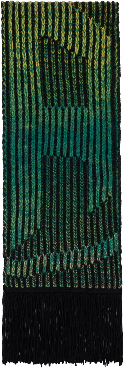Diesel Green & Black K-shady Scarf In 5kv