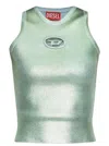 Diesel Pastel Green Stretch Viscose Blend Top