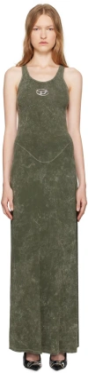 Diesel Green D-avena-p1 Maxi Dress In 51f