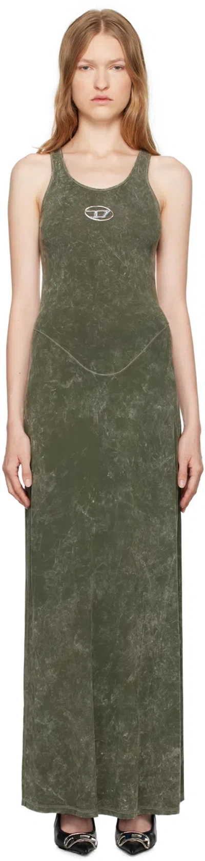 Diesel Green D-avena-p1 Maxi Dress In 51f