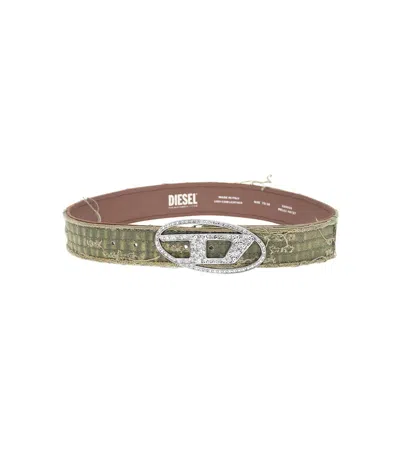 Diesel Green Distressed Buckle Belt