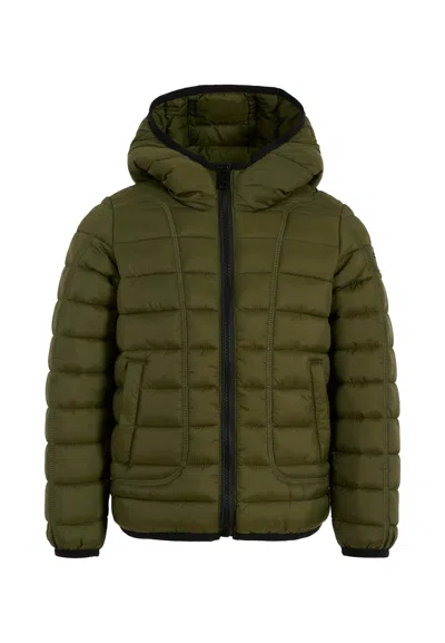 DIESEL GREEN DOWN JACKET FOR BOY WITH LOGO
