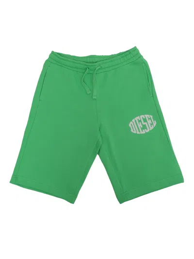 Diesel Kids' Green Fleece Shorts