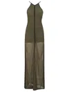 Diesel Long Dress With Thin Straps In Green