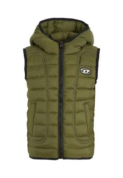 Diesel Kids' Green Vest For Boy With Logo