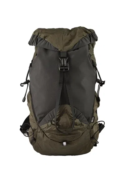 Diesel Green/grey Polyamide Polyester Backpack In Black
