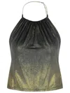 Diesel Jersey Top With Draped Neckline In Green