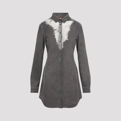 DIESEL GREY COTTON D-GISELD-P1 DRESS