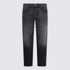 Diesel Grey Cotton Denim Jeans In Black