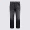 Diesel Grey Cotton Denim Jeans In Black