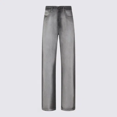 Diesel Grey Cotton Denim Jeans In Gray