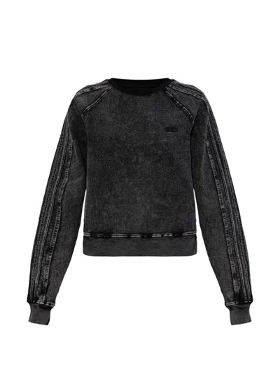 Diesel Grey Cotton Elastane Sweater In Gray