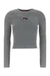 Diesel Grey Cotton M-valary-r Top