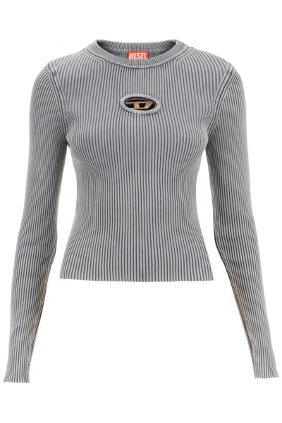Diesel Grey Cotton M-valary-r Top In Gray