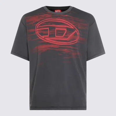 Diesel T-shirt E Polo Grigio In Black