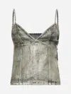 Diesel Grey Denim De-fulsy-s Top In Grey