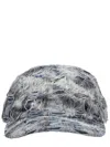 Diesel Grey Distressed Baseball Hat In Gray
