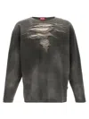 Diesel Felpa S-ruben In Misto Cotone Stretch Grigio Uomo In Grey