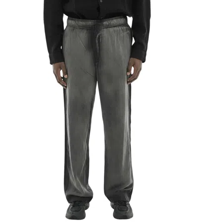 Diesel Grey Relaxed Drawstring Pants In Gray