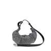Diesel Small Grab-d Embellished Scrunched Shoulder Bag In Gray