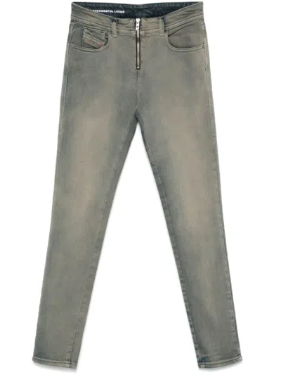 DIESEL GREY SKINNY DENIM JEANS