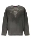 Diesel Grey Stretch Cotton Blend S Ruben Sweatshirt