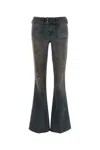 Diesel Flared Stretch Denim Jeans With Distressed Pockets In 01