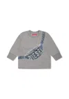 Diesel Logo-print Sweatshirt In Grey