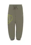 Diesel Fleece Jogger Pants With Maxi Oval D Logo In Gray