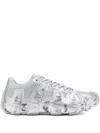 Diesel S-d-griffe-metallic Sneakers In Mesh And Pu In Silver